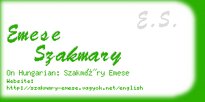 emese szakmary business card